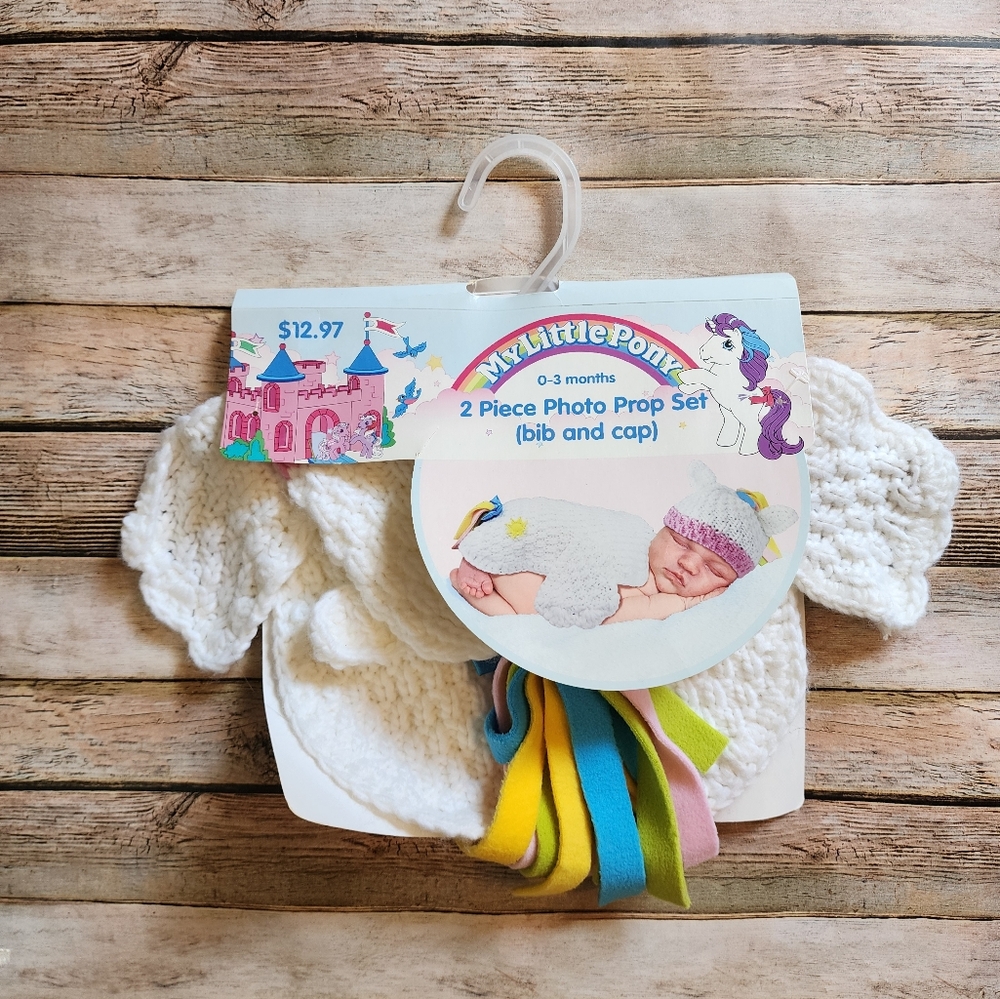NWT MLP My Little Pony Crotchet 2 Pc Photo Prop Set